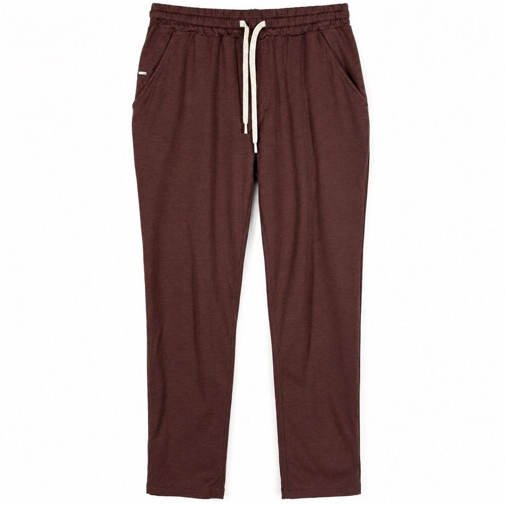 Vuori Ponto Performance Pants Men Medium Brown Lounge Athletic Stretch Pants